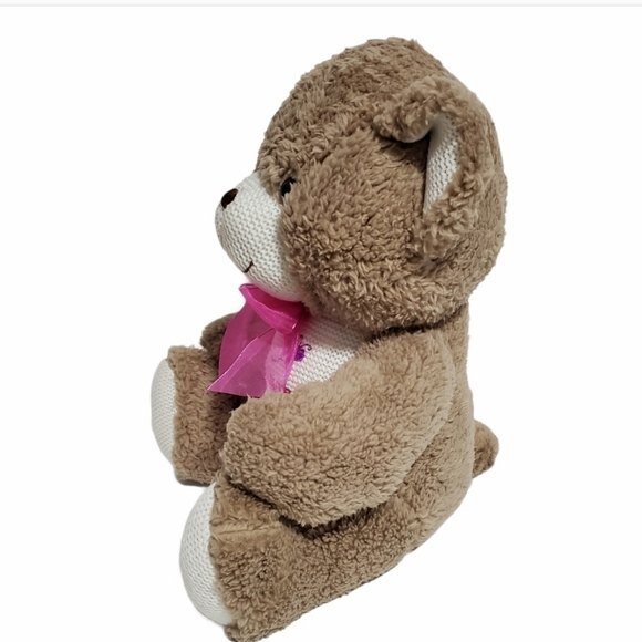 Dan Dee Brown Teddy Bear Plush Mom 14" seated Love Mom Stuffed Animal - Picture 2 of 6